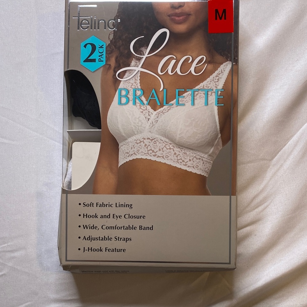 Felina Lace Bralette Set - Black and White